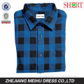 checked plaid 100% cotton flannel shirts for men